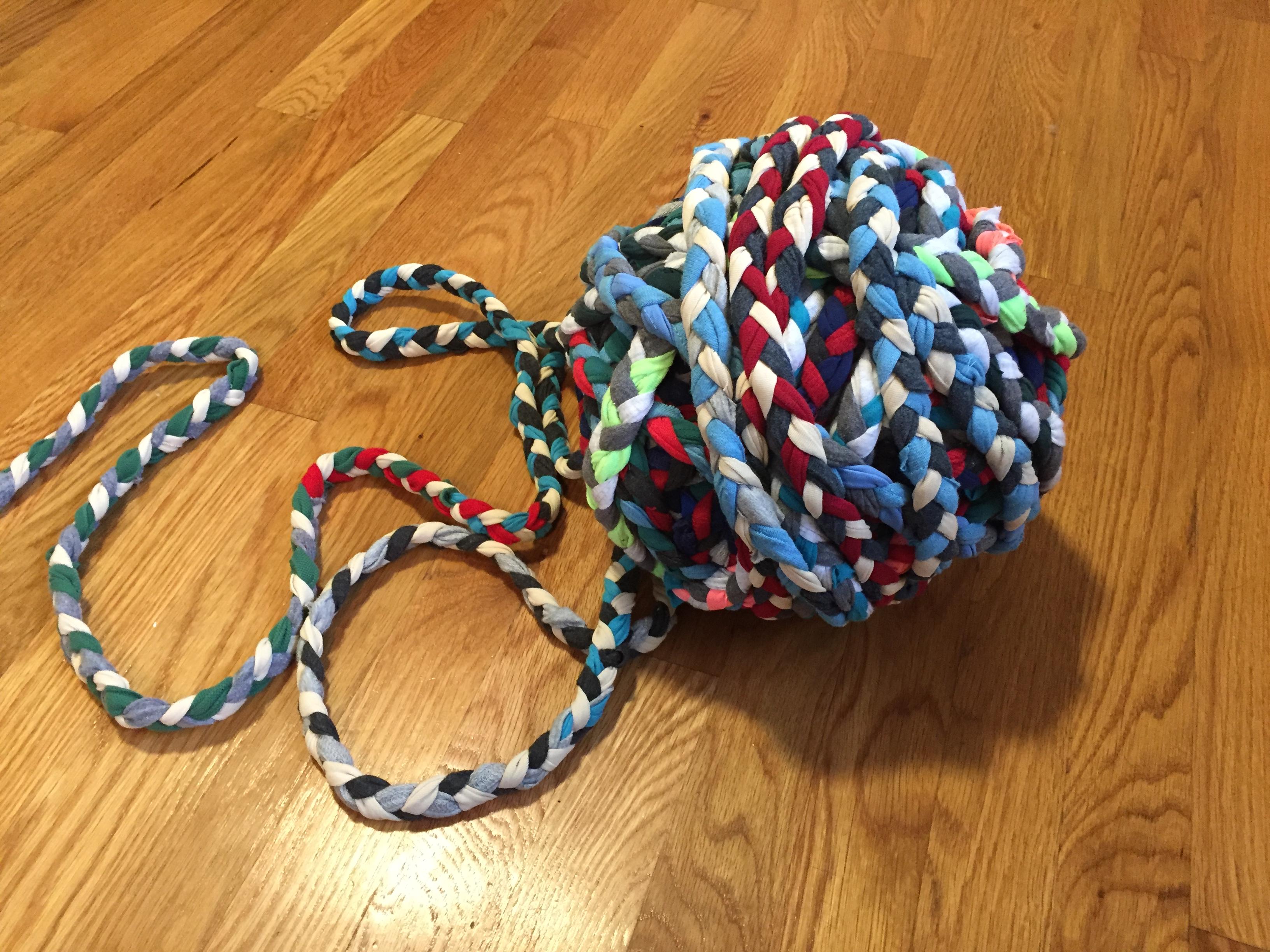 ball of braided fabric