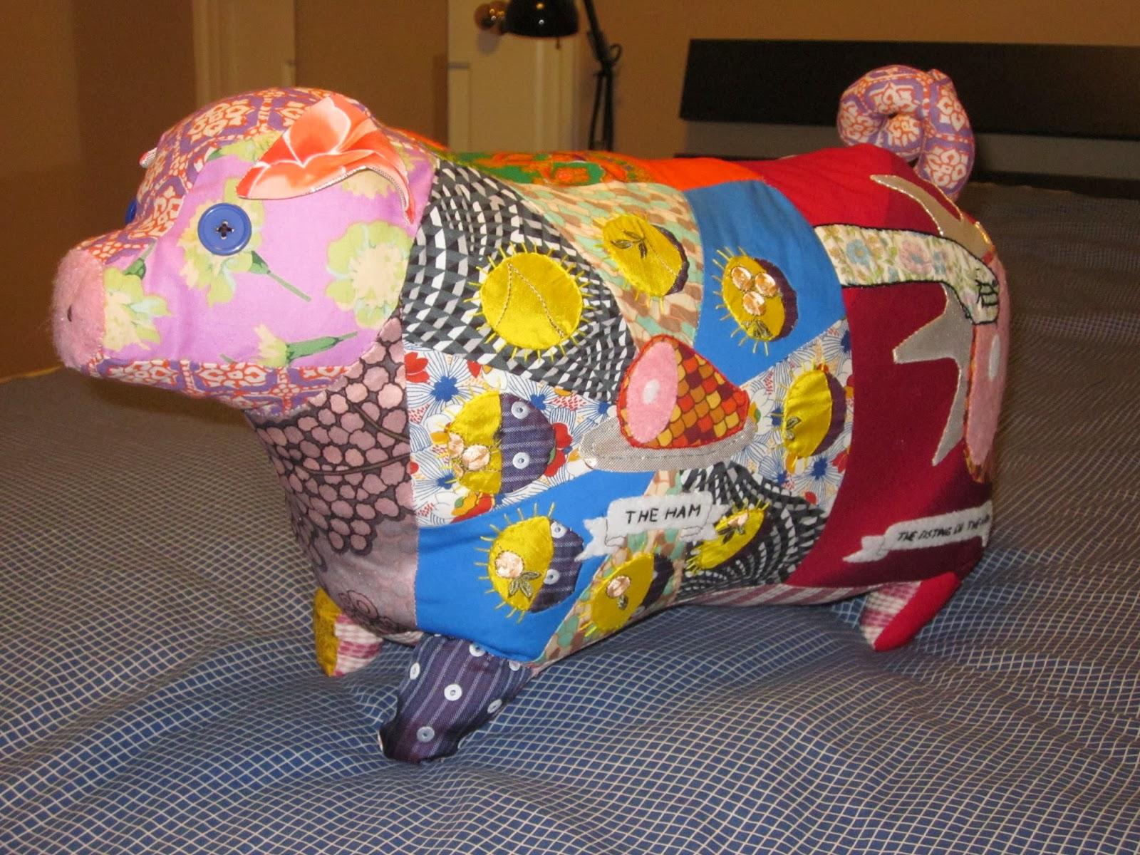 embroidered pig